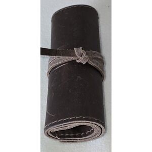 RUSTICO‎ Touchmark Sidekick Dark Brown Leather Cord Wrap Charger Adapter 6x14"